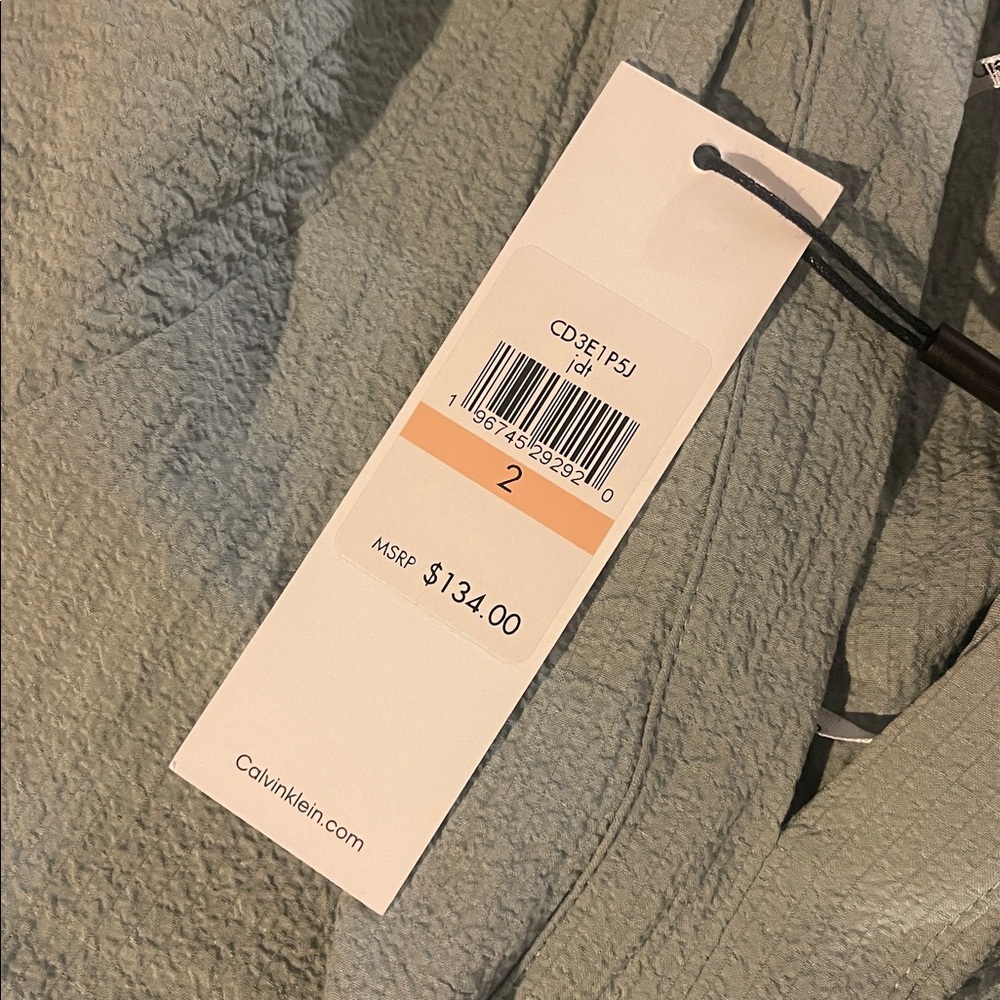 Calvin Klein Light Blue Tiered V-Neck Women's Dress 2 - Picture 5 of 6